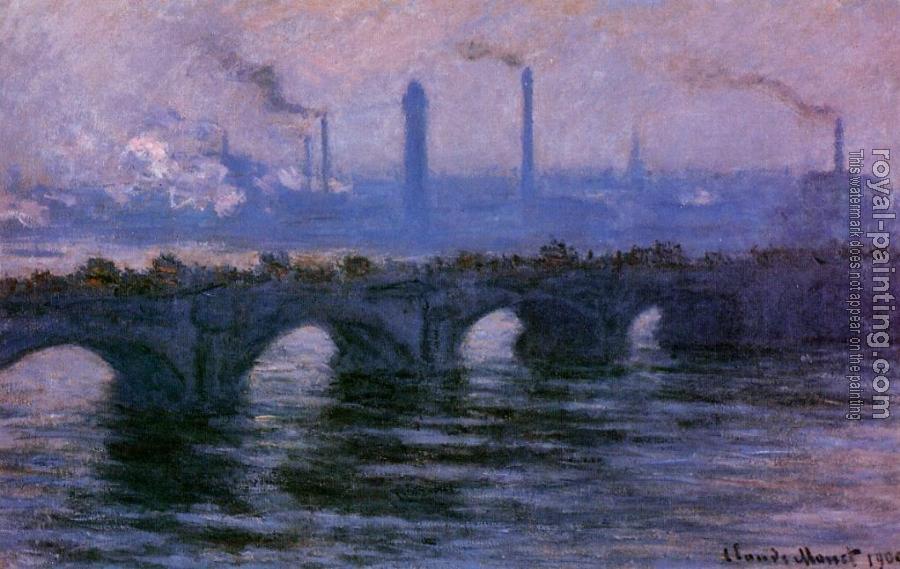 Claude Oscar Monet : Waterloo Bridge, Overcast Weather II